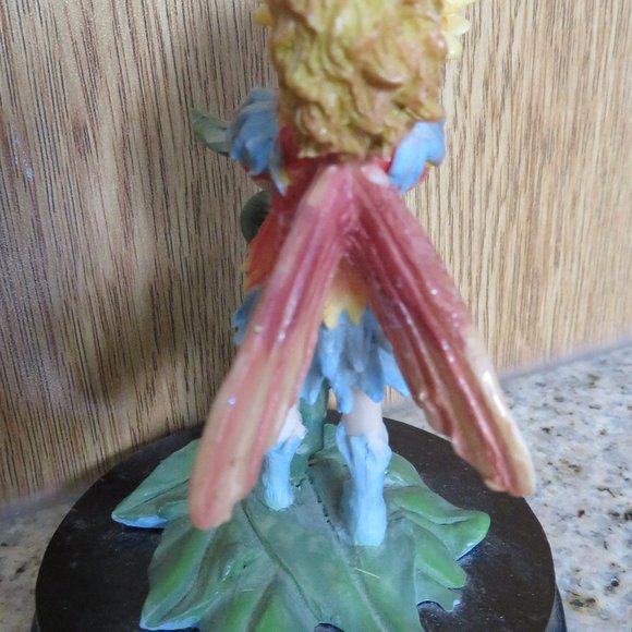 Ceramic FAIRY Figurine with Sunflower 5" Tall (23C) - Picture 3 of 4